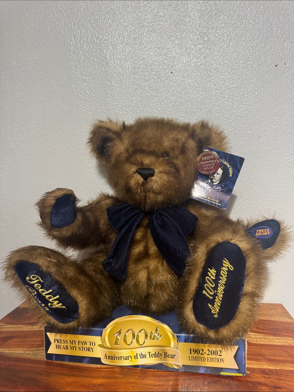 VINTAGE 2002 Dan Dee 100th Anniversary Teddy Roosevelt Limited Edition Bear